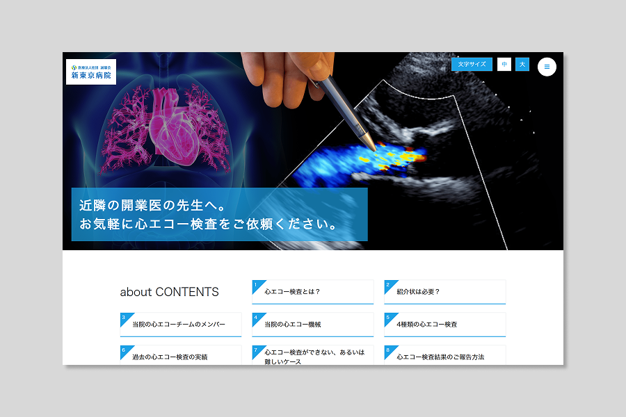 新東京病院_心エコー検査LP